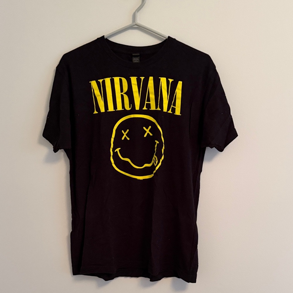 Tultex Black Tee with Yellow Graphic (Nirvana)
